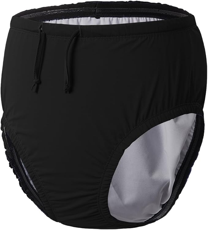 Youth Special Needs Reusable Swim Diapers Swimwear for Incontinence Cloth Diaper Covers Waterproof,Leakproof, Unisex (8-10T, Black)