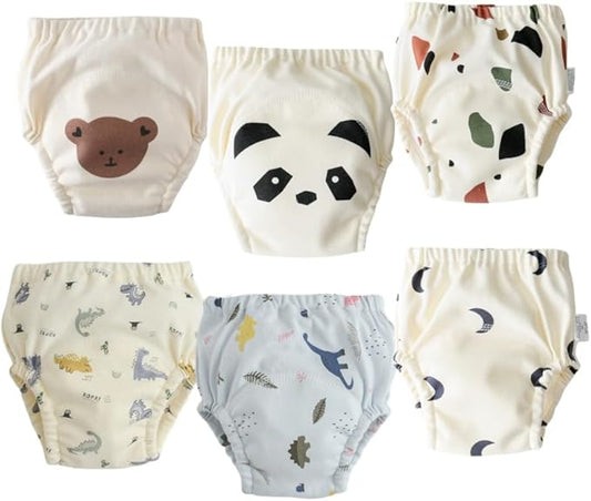 Baby Training Underpants,Soft Cotton Absorbent Potty Training Underwear For Baby Boys And Girls 6 Pack