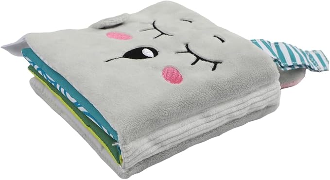bebe mondo Crinkle Books for Babies, Soft Baby Books 0-6 Months, Infant Toys for 0-6-12-18 Months, Tummy Time Mirror Toy, Bunny Rabbit, Baby Gifts for Boys & Girls, Shower Gift