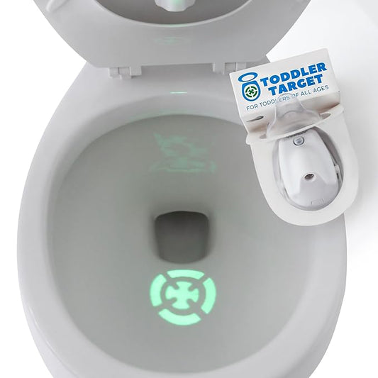 Adjustable Potty Toilet Target with Motion Sensor, Bullseye Illumination, and Nightlight, Precision Training - Ideal for Boys' Potty Training