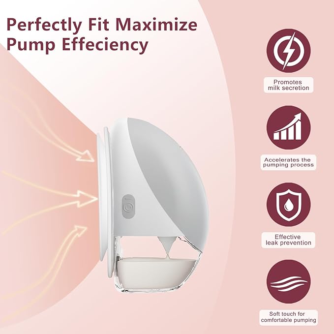 1 Pack M9 Full Set Breast Replacement Part for Momcozy Upgraded Mobile Flow | Upgraded M9, Including 24mm Flange, Gray Valve, Gray Diaphragm,Storage Bottle with Lip,Not Original Parts,One-gray Overall