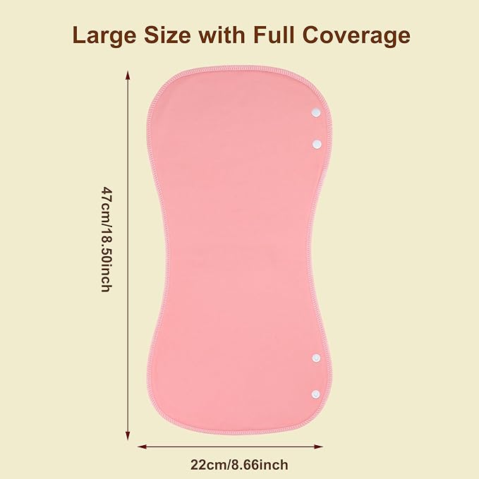 2-in-1 Burp Cloths and Baby Bibs - 6 Pack Large Super Absorbent Soft Cotton Burping Cloths for Spit Up, 3 Layers Thick Baby Burp Rags for Girls & Boys