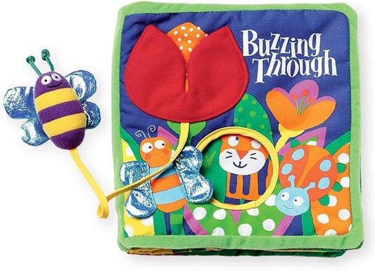 Manhattan Toy Soft Activity Book with Tethered Toy, Buzzing Through