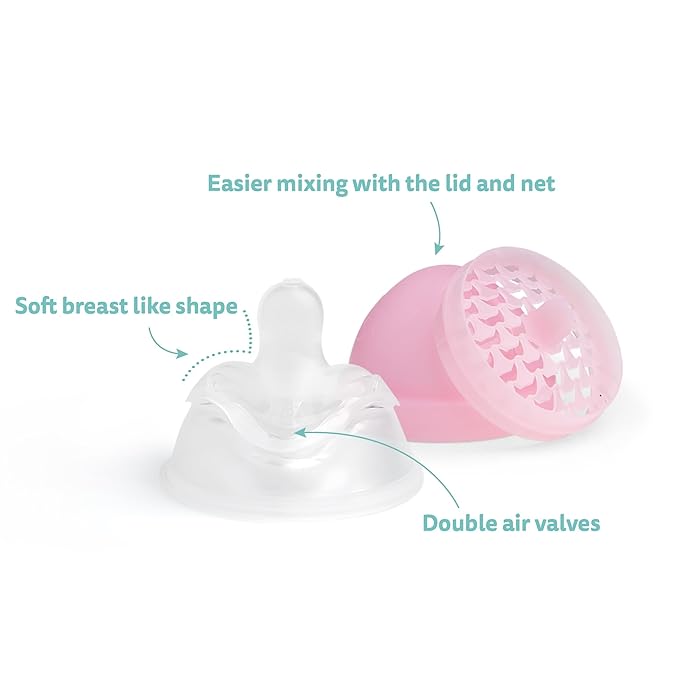 Herobility Double Anti-Colic Baby Bottles – 5 fl oz/140ml – 3-Pack – Purple