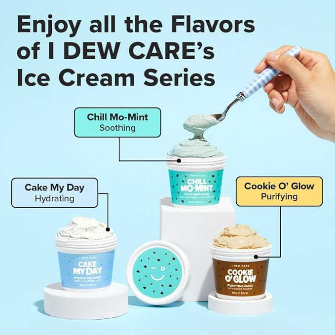 I DEW CARE Wash Off Face Mask - Cookie O' Glow | Hydrating and Purifying for Dry Skin with Cocoa Seed Butter, Korean Facial Mask Skin Care, 3.38 Oz