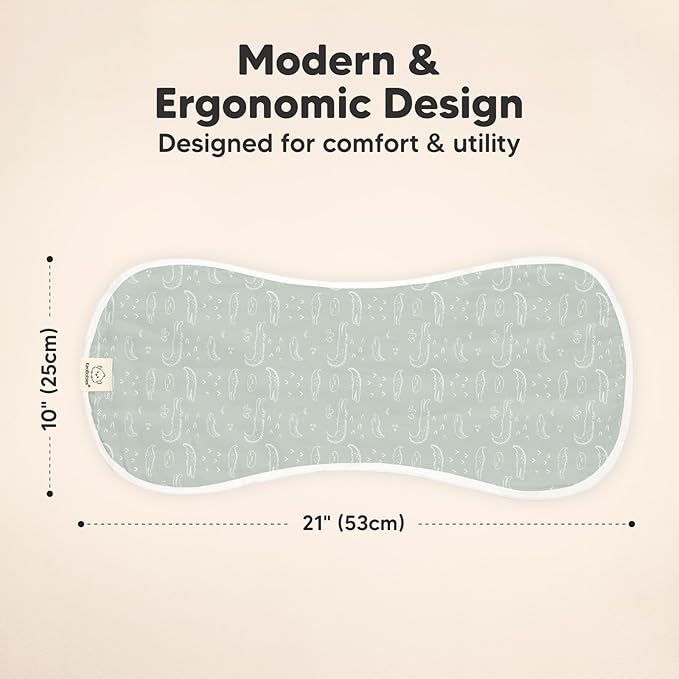 5-Pack Muslin Burp Cloths Baby Boy, Girl - Very Absorbent Baby Burp Cloth Rags, 8-Layers Viscose Derived from Bamboo Cotton Muslin Towel, Super Soft Spit Up Rags, No Shrink Washcloths (Wilderness)