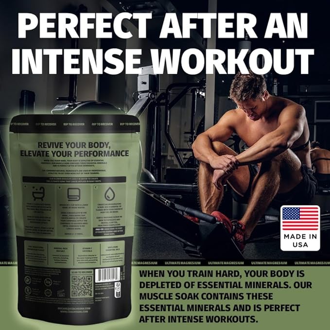 Coach Soak Recovery Bath Soak - Alternative to Epsom Salt Bath Soak - Fast-Absorbing Pure Magnesium Flakes with 21 Minerals, Bath Salts & Essential Oils - 3lbs, Eucalyptus Tea Tree