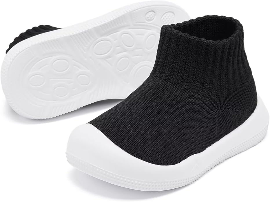 Eashi Baby Boy Girl Non-Skid Indoor Infant Walking Shoes Breathable Warm Elastic Sock Shoes with Memory Sole Protect Toes Outdoor Sneakers