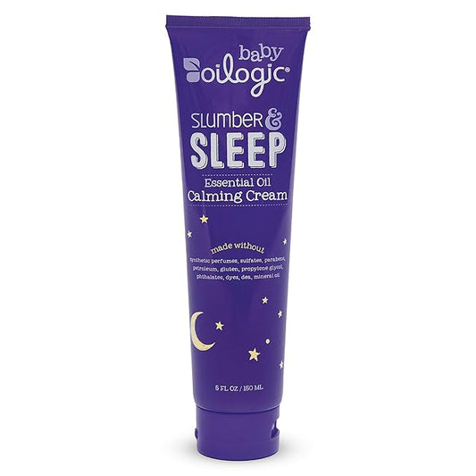 Oilogic Slumber & Sleep Baby Lotion - Gentle Calming Cream with 100% Pure Essential Oils for Smooth & Moisturized Skin - Pediatrician-Tested, Safe for Babies & Toddlers Baby Essentials Skincare