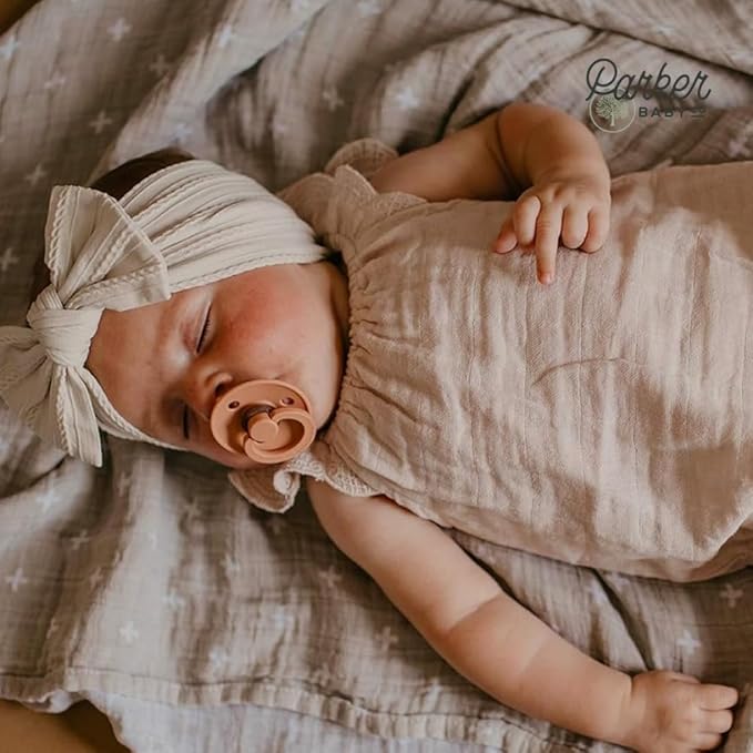 Parker Baby Co. Swaddle Blankets - Pack of 3 of 100% Cotton Muslin Swaddle Blankets for Baby Boys and Girls - Unisex/Gender Neutral - Classics Set