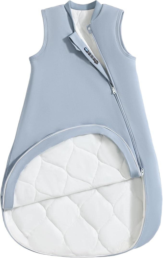 1.0 Tog 2.5 Tog Baby Sleep Sack, 100% Cotton Baby Sleeping Bag 3-24M, 2-Way Zipper Baby Wearable Blanket