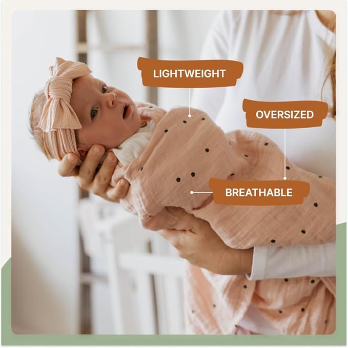 Parker Baby Co. Swaddle Blankets - Pack of 3 of 100% Cotton Muslin Swaddle Blankets for Baby Boys and Girls - Unisex/Gender Neutral - Butterfly Set