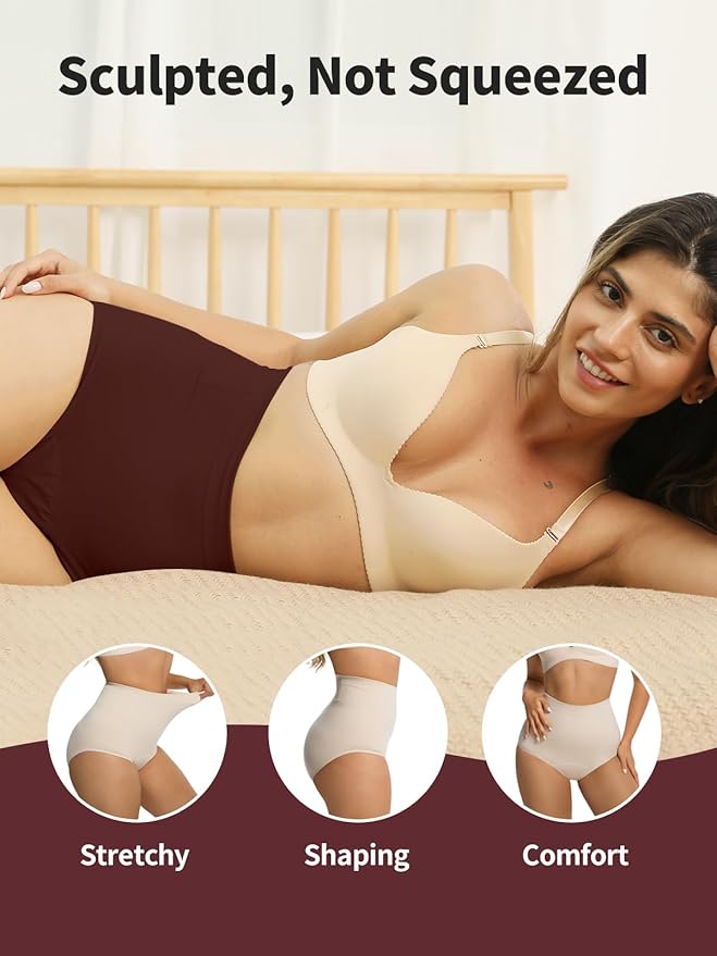 Incontinence Underwear for Women, Comfort Control Shapewear for Women, Postpartum Leakproof High Waisted Washable