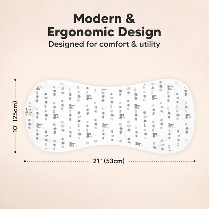 5-Pack Muslin Burp Cloths Baby Boy, Girl - Very Absorbent Baby Burp Cloth Rags, 8-Layers Viscose Derived from Bamboo Cotton Muslin Towel, Super Soft Spit Up Rags, No Shrink Washcloths (Vessels)