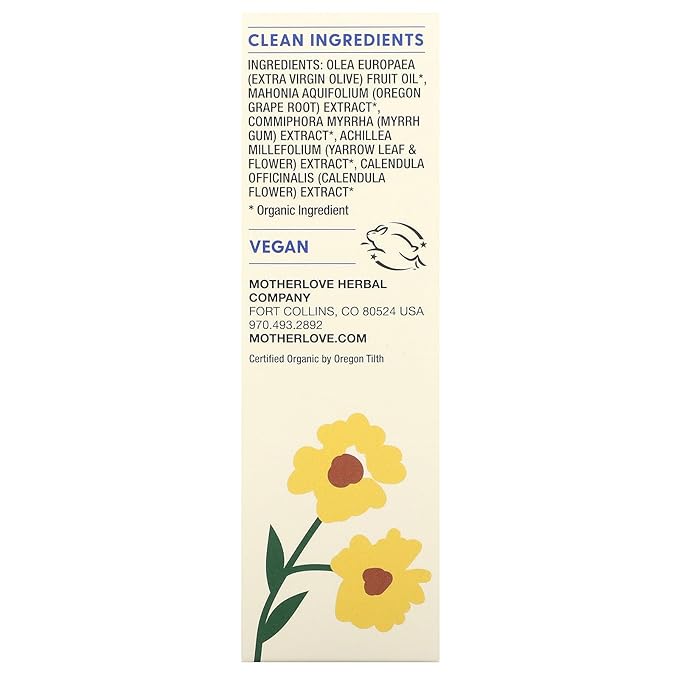 Motherlove Diaper Oil (2 oz) Soothing Vegan diaper Rash Oil—Organic, Cloth diaper Safe, Zinc Oxide- & Petroleum-Free