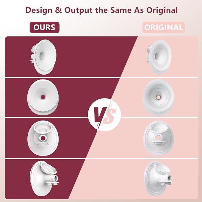 1PC 24mm Double-Sealed Flange Compatible with Momcozy Upgraded Mobile Flow | Upgraded M9, M9 24mm Flange, BPA Free Silicone, Soft Touch, Wide Opening Angel