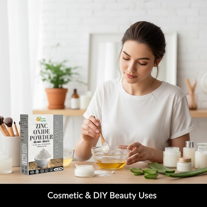 Herbs Botanica Zinc Oxide Powder Non-Nano, Pharmaceutical Grade for Skin Protection, Healing, Baby Diaper Rash Cream, Sunscreen, Acne Care, DIY Cosmetics & Creams, 8 oz / 227 gm