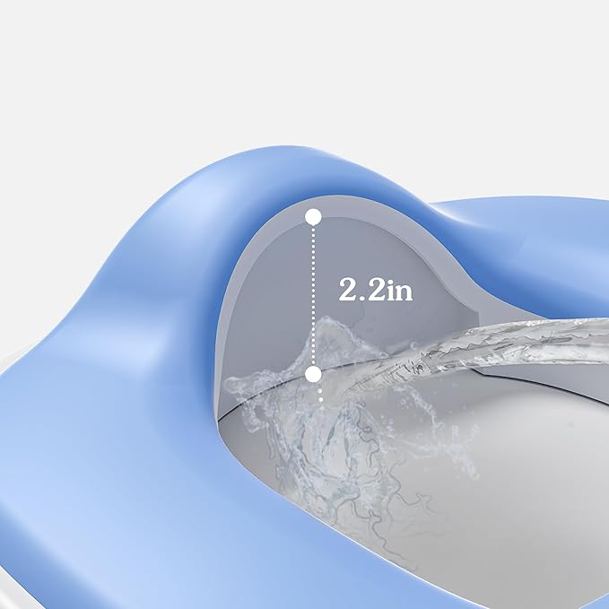 3-in-1 Potty Training Toilet, Portable Potty, Potty Training Seat and Toddler Step Stool, Easy Setup and Clean, Anti-Slip Toddler Potty Trainer for Boy Girl,Blue