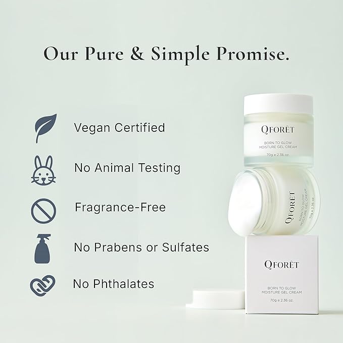 Hydrating Gel Cream | Lightweight Vegan Moisturizer for Sensitive, Blemish-Prone Skin | Plant Mucin (Snail Alternative) for a Healthy Glow | Fast-Absorbing & Non-Greasy, 2.36oz