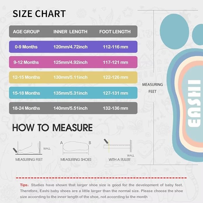 Eashi Baby Boy Girl Non-Skid Indoor Infant Walking Shoes Breathable Warm Elastic Sock Shoes with Memory Sole Protect Toes Outdoor Sneakers