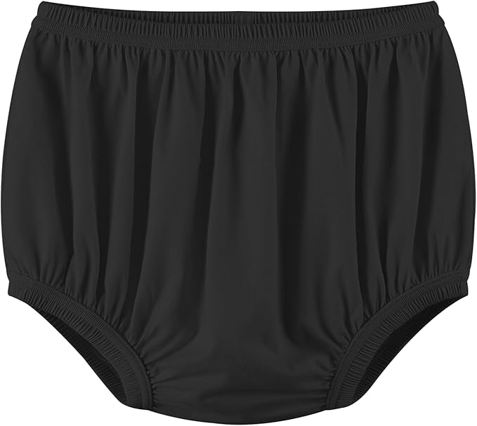 Adult Diaper Cover for Incontinence Noiseless Leak-Protection Underwear Plastic Pants Over Diapers Waterproof Rubber Pants (Black, 5XL(Men Size))