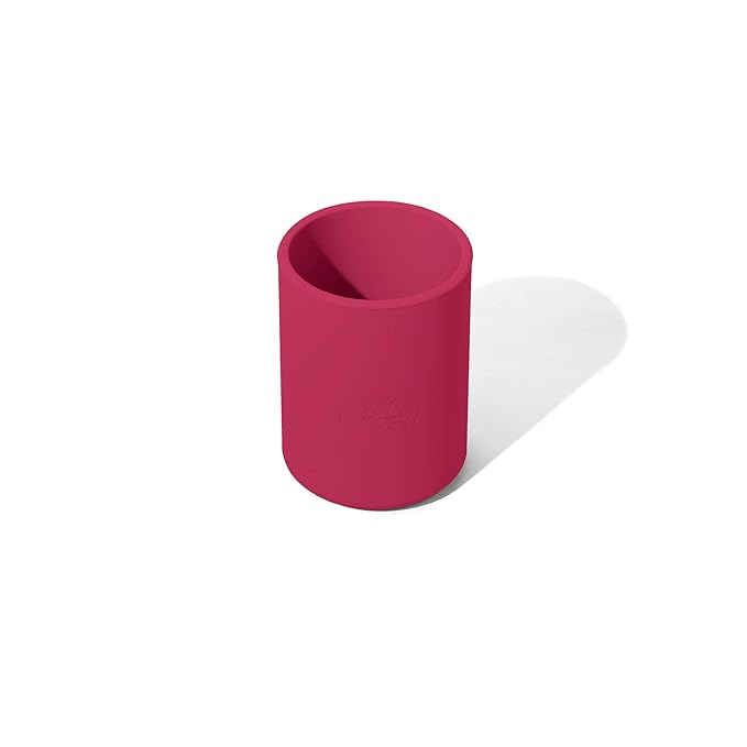 Avanchy Silicone Training Cup – 12 oz Open Cup for Toddlers and Infants – Ideal for Baby Led Weaning and Transitioning from Bottles, Pink