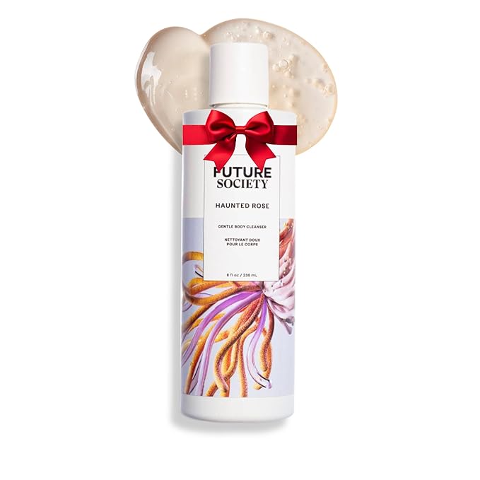 Future Society Haunted Rose Body Wash - Luxury Smoky Floral Scented Body Cleanser with Notes of Black Pepper, Rose, Amber & Sandalwood - Gentle Moisturizing Cleanser - Scented Shower Gel - 8oz