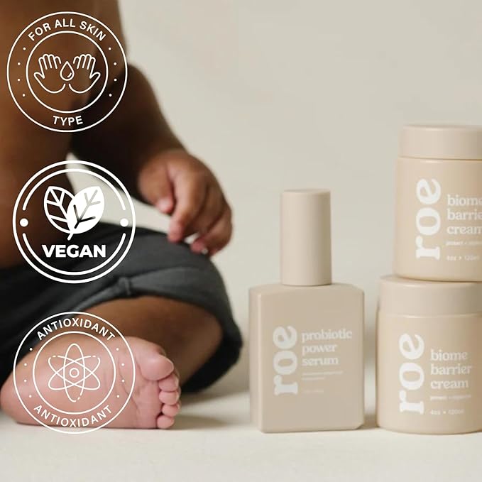 Roe Wellness Baby Cream & Baby Serum Power Pair Biome Barrier | For All Skin & Ages | Hydrating Body, Face, Dry Irritated Skin Toddlers, Newborns Skincare (Power Pair)