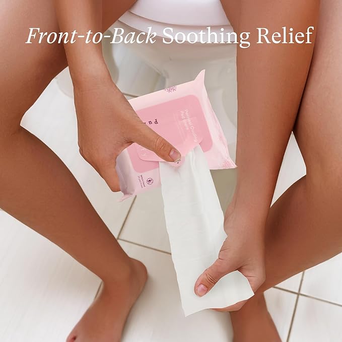 PurComfy 18 Pcs Postpartum Essentials Recovery Kit, Includes 5 Disposable Underwear, 24 Perineal Soothing Pad Liners, Perineal Soothing Foam, 5 Instant Ice Pads, Peri Bottle and 5 Postpartum Pads