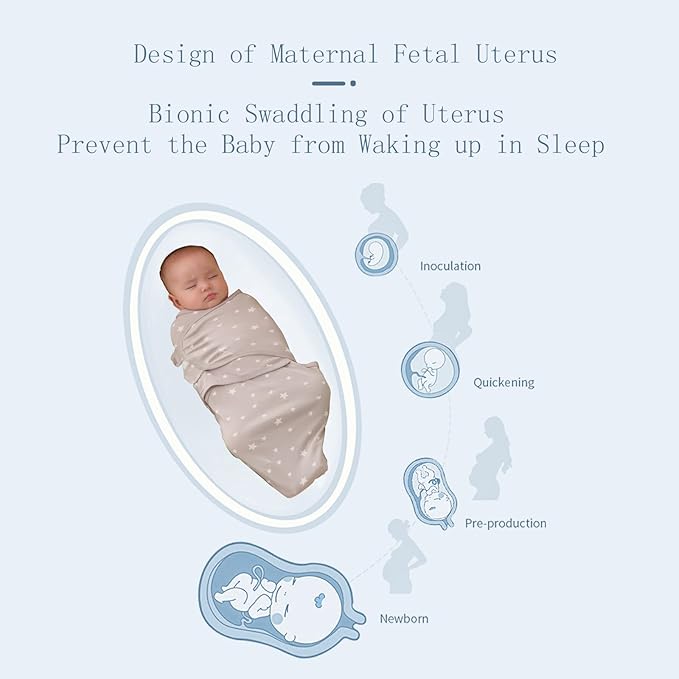 insular Baby Swaddle Wrap, Swaddle Blanket for Newborn and Infant, Adjustable Velcro Swaddling Set for Boy and Girl, Soft Cotton Baby Sleep Sack 3 Pack, Beige Sheep, Small(0-3M)