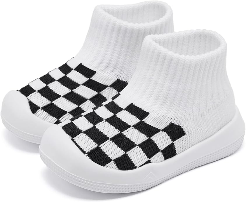 Eashi Baby Boy Girl Non-Skid Indoor Infant Walking Shoes Breathable Warm Elastic Sock Shoes with Memory Sole Protect Toes Outdoor Sneakers