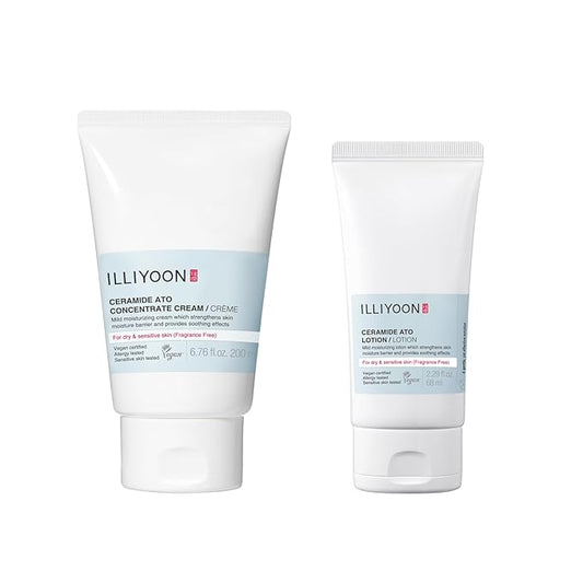 Illiyoon ATO Lotion 2.29 Fl Oz with ATO Cream 6.76 Fl Oz