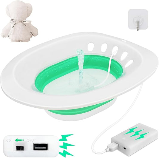 Electric Sitz Bath, Sitz Bath for Hemorrhoids, Sitz Bath for Toilet Seat, Foldable Postpartum Care Basin,Sitz Baths Salts Bowl for Women Men, Sits Bath Soak Pan, Hip Bath Tub