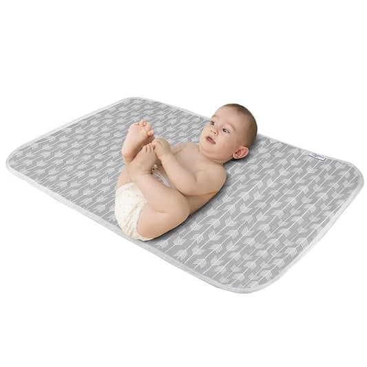 Baby Diaper Changing Pad, 21 5/8" x 31.5" Waterproof Changing Pad Liners - Reusable Soft and Absorbent Portable Changing Mat(Arrows1PCS)
