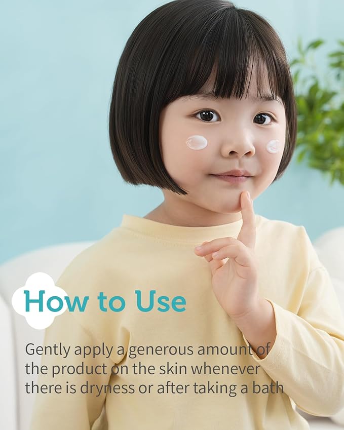 GOONGBE Kids' Moisture Face Lotion - Korean Kids Daily Face Moisturizer - 8hr Moisturizing Refreshing Cream Type Lotion with Cica and Allantoin - Allergen Free Scent, 2.7 fl.oz. 2 Pack