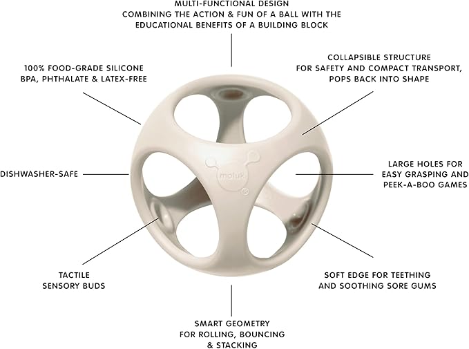 Fat Brain Toys Oibo Sensory Toy by MOLUK - Pastels