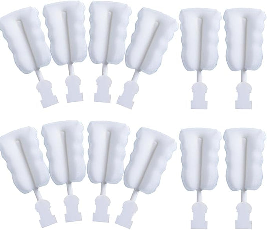 Bottle Brush Sponge Replacement Heads 12 Pack Durable Cleaning Brush Head Environmental Protection Cup Cleaner Brushes Refill Heads Without Handle (Sponge Brush Head 12PCS)