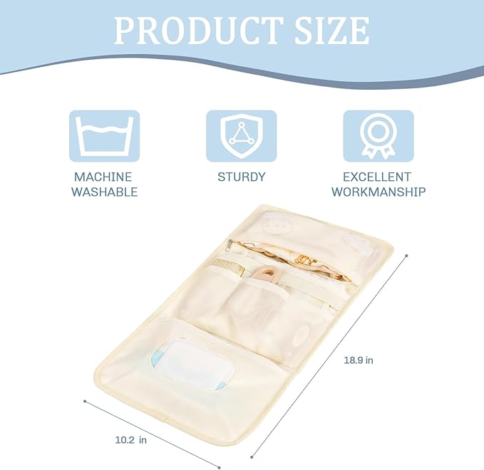 Diaper Bag Organizer,Foldable Small Diaper Pouch,Baby Travel Purse,Mom Bag for Outdoor