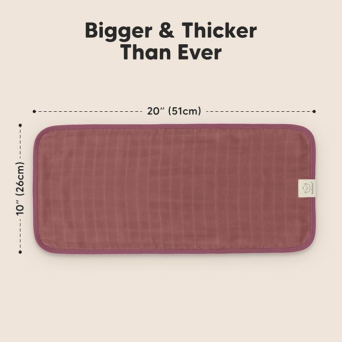 5-Pack Cotton Muslin Burp Cloths Baby Girls, Boys - Soft & Absorbent Spit Up Burp Rags, Large Muslin Towel, Cotton Wash Cloths for Babies, Newborn, Infant, No Shrink, Durable, Neutral (Corals)