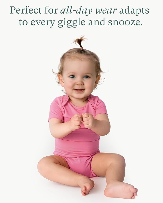 Baby Bloomers Bummies, Soft Bamboo Viscose High Waist Belly Shorts & Diaper Cover for Infant Toddler Girls Boys, 2-Pack