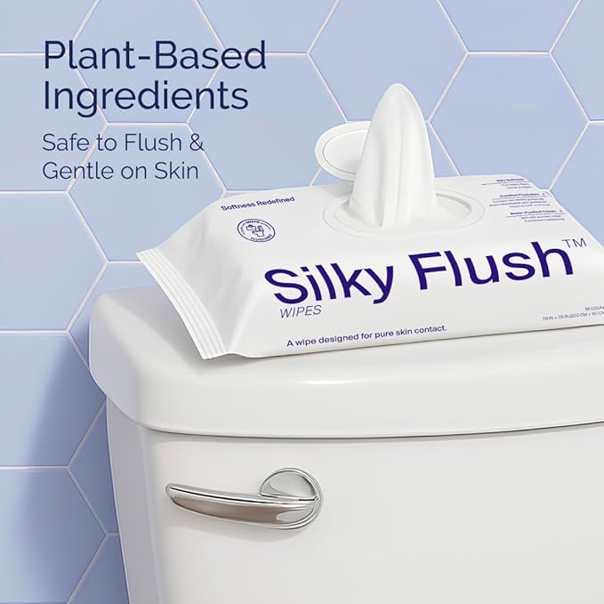 Hoppi Flushable Baby Wipes, 99% Water Hypoallergenic for Sensitive Skin, Plant-Based, Fragrance-Free, Sewer & Septic Safe, Silky Flush Toddler Potty Training Wipes (224 Count, 4 Packs)