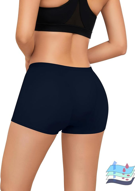 Period Boyshorts Heavy Flow Period Shorts for Women Leakproof Menstrual Panties Period Underwear for Women