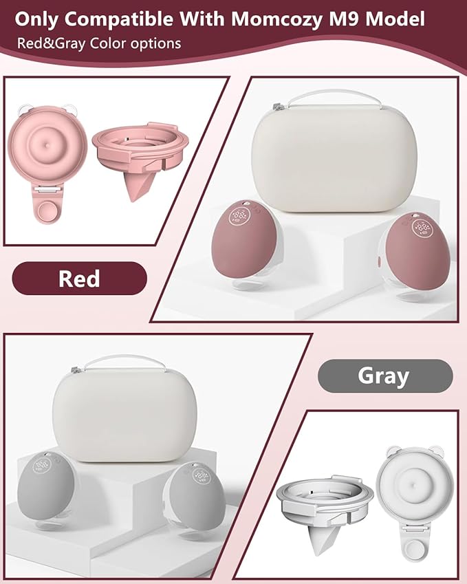 4PC Upgraded M9 Breast Pump Replacement Part, Including 4pcs Double-Layed Diaphragms for Momcozy Upgraded Mobile Flow | Upgraded M9,Breastfeeding Parts, Diaphragms, 4PC Gray, Not Original Parts