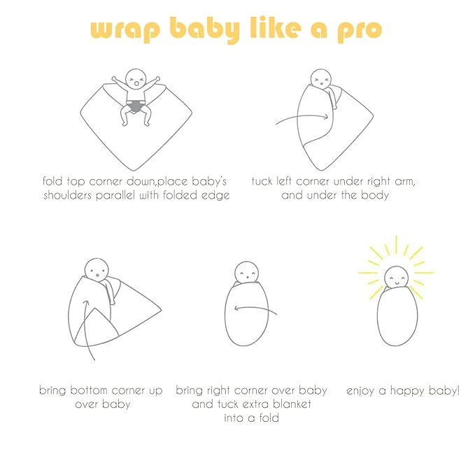 Viviland Muslin Baby Swaddle Blankets, Soft Nursery Swaddle for Newborn Boys and Girls, Gender Neutral Receiving Blankets for Infants, Fox & Whale Pattern, 47 * 47 inches 4 Pack