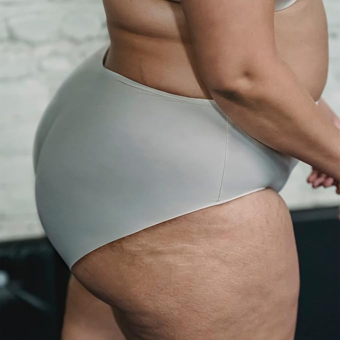 AQX Adult Leakproof Underwear for Incontinence, Washable Low Noise Reusable Adult Diaper Cover, Grey Plastic Pants Cover Unisex 2Pcs