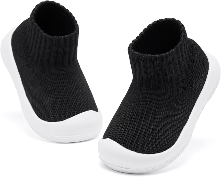 Eashi Baby Boy Girl Non-Skid Indoor Infant Walking Shoes Breathable Warm Elastic Sock Shoes with Memory Sole Protect Toes Outdoor Sneakers