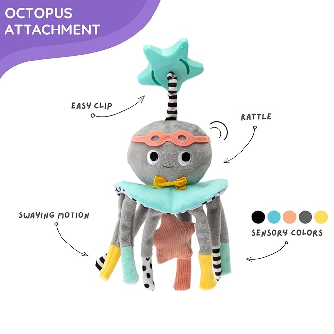 DINGLE DANGLE - Deluxe Gift Set - 3 in 1 Diaper Changing Helper Headband & Portable Mobile, Rattle, & Added Tilly Turtle Attachment; Great New Dad Gift - Funny Gifts for Men