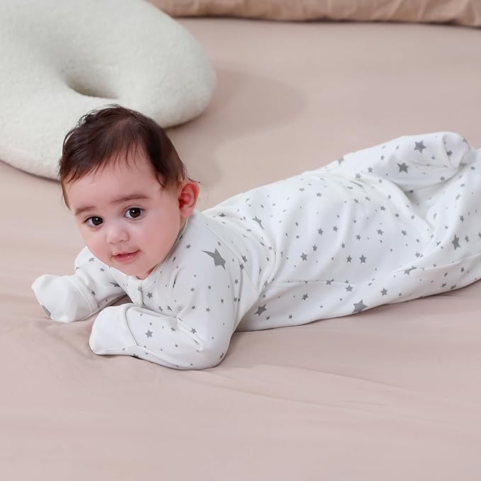 2 Pack Transitional Swaddle Sack with Arms Up & Sleeves, Mitten Cuffs, 2-Way Zipper, Sleep Sacks Blanket for Newborns - Calms Startle Reflex, Newborns Baby Boys & Girls Sleep Bag