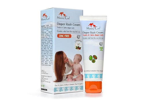 Mommy Care Zinc-Free Diaper Rash Cream – Gentle & Soothing Baby Diaper Cream with Jojoba & Olive Oil, Nourishing Protection for Newborns, Infants & Toddlers, 80ml / 2.7 fl oz
