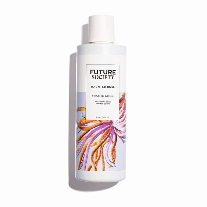 Future Society Haunted Rose Body Wash - Luxury Smoky Floral Scented Body Cleanser with Notes of Black Pepper, Rose, Amber & Sandalwood - Gentle Moisturizing Cleanser - Scented Shower Gel - 8oz